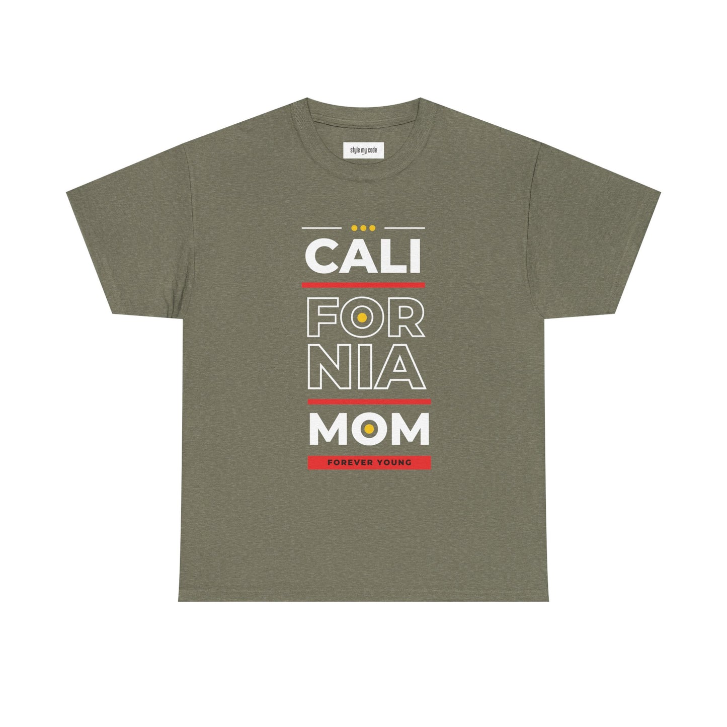 CALI FORNIA MOM Unisex Heavy Cotton Tee - Forever Young T-Shirt