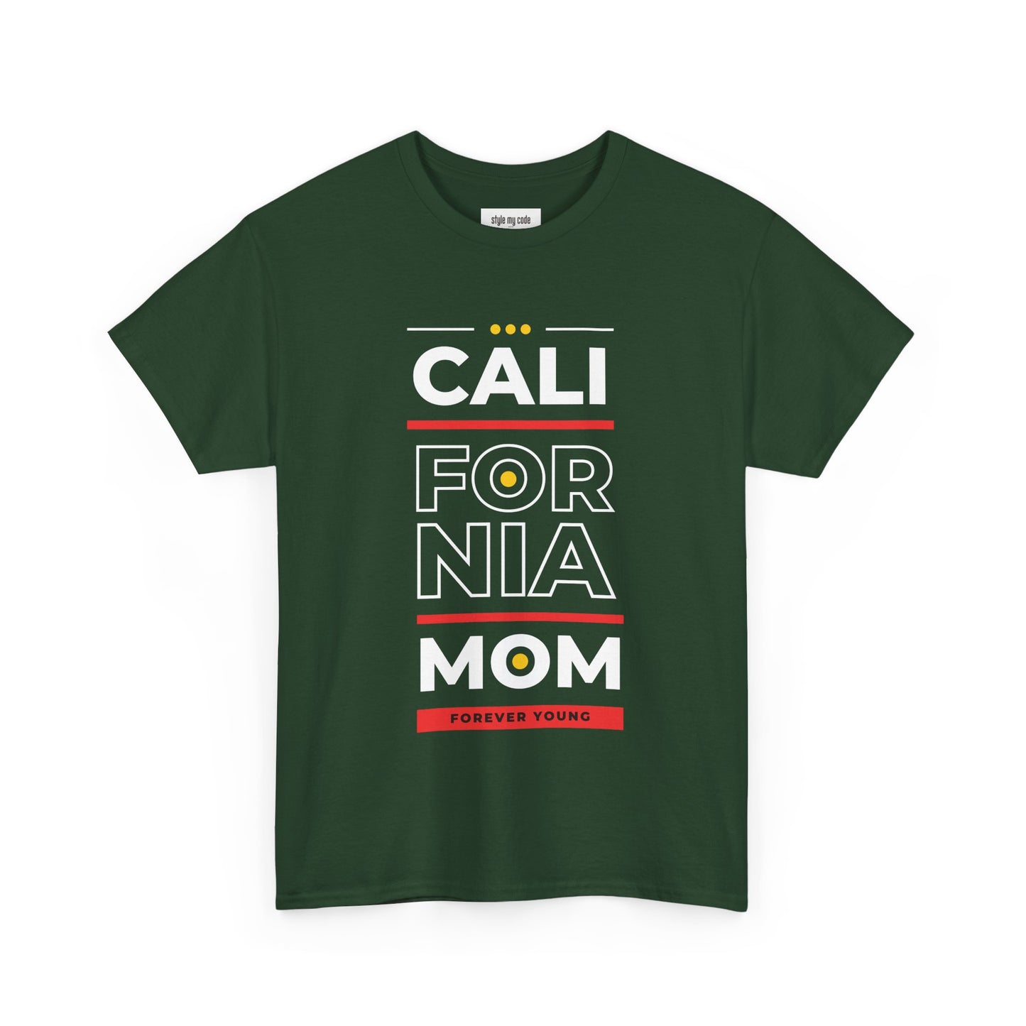 CALI FORNIA MOM Unisex Heavy Cotton Tee - Forever Young T-Shirt