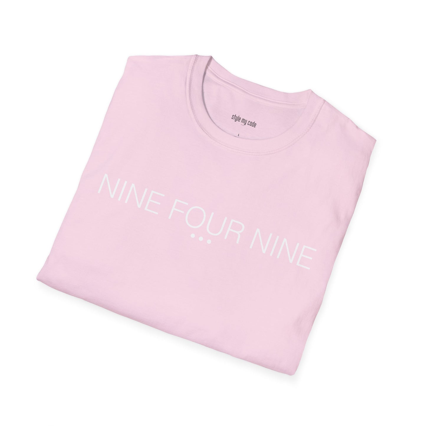 Minimalist Unisex Softstyle T-Shirt - "NINE FOUR NINE"