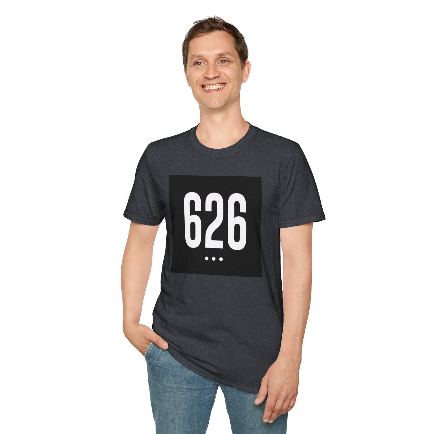 626 White Logo Front Unisex Soft-style T-Shirt