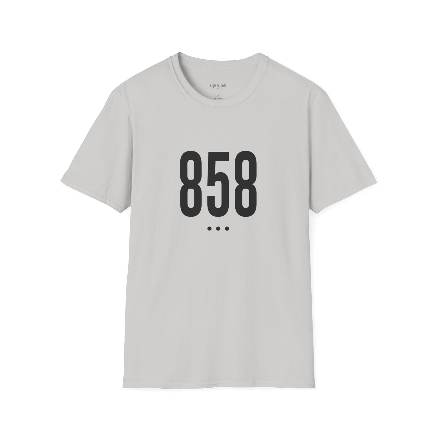 858 Black Logo Front Unisex Soft-style T-Shirt