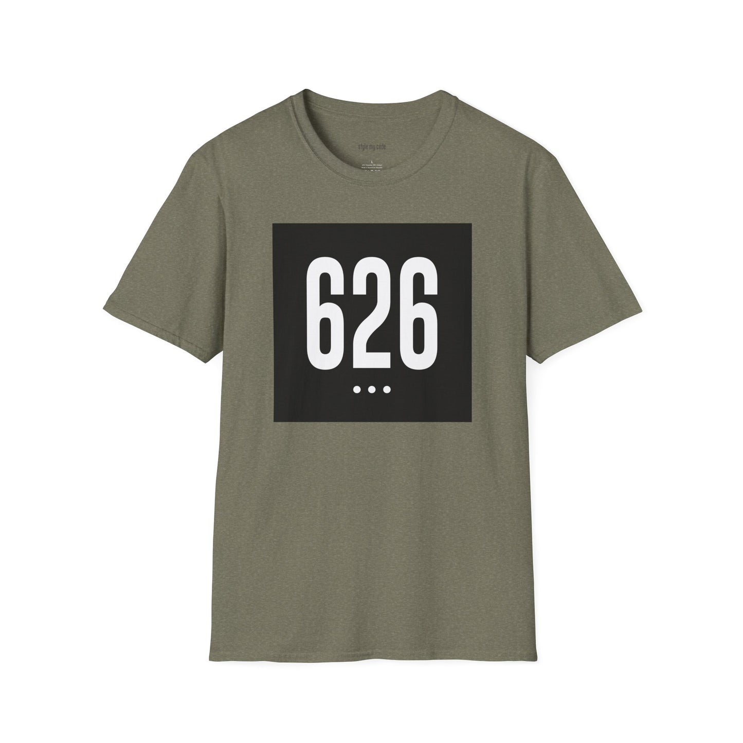 626 White Logo Front Unisex Soft-style T-Shirt