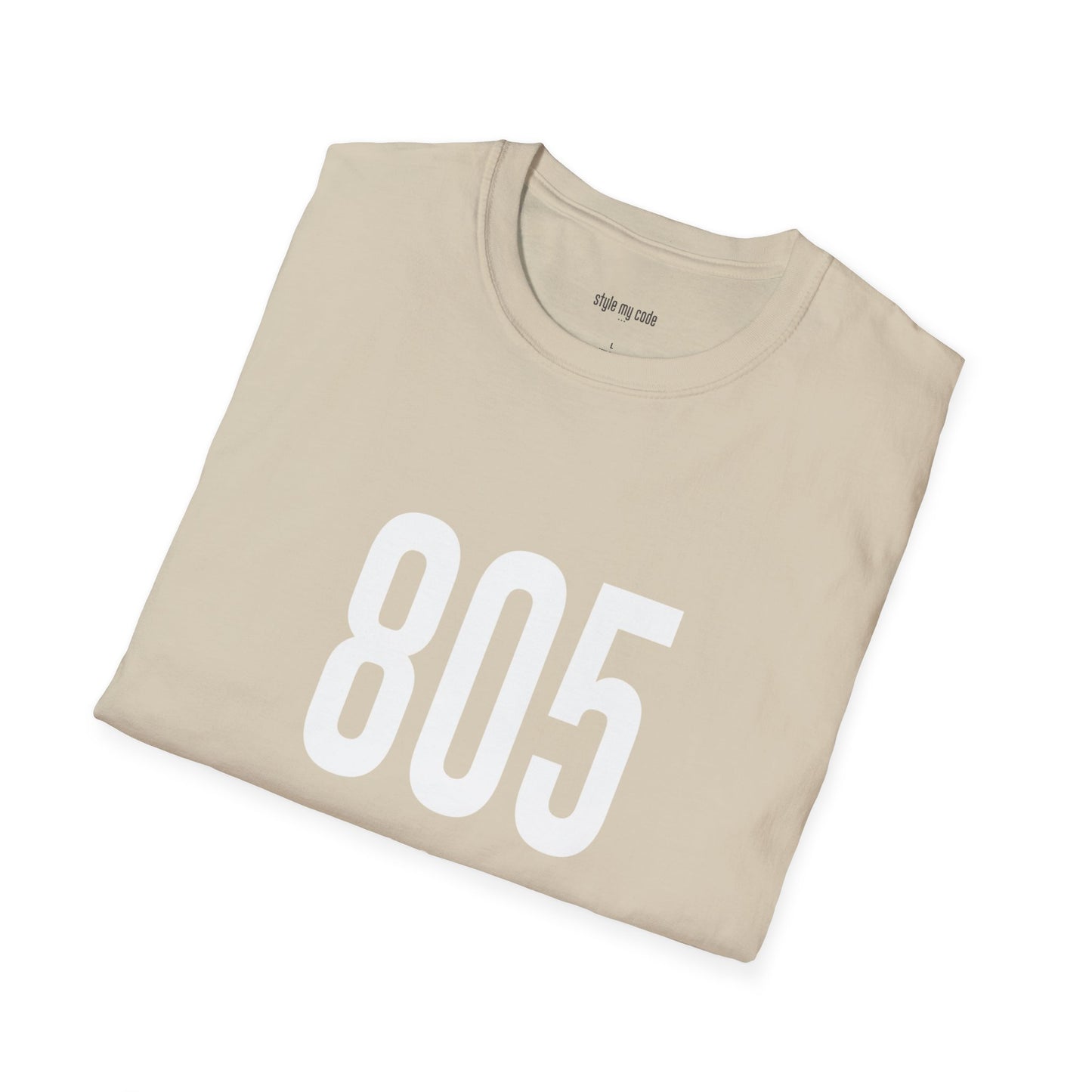 805 White Logo Front Unisex Soft-style T-Shirt