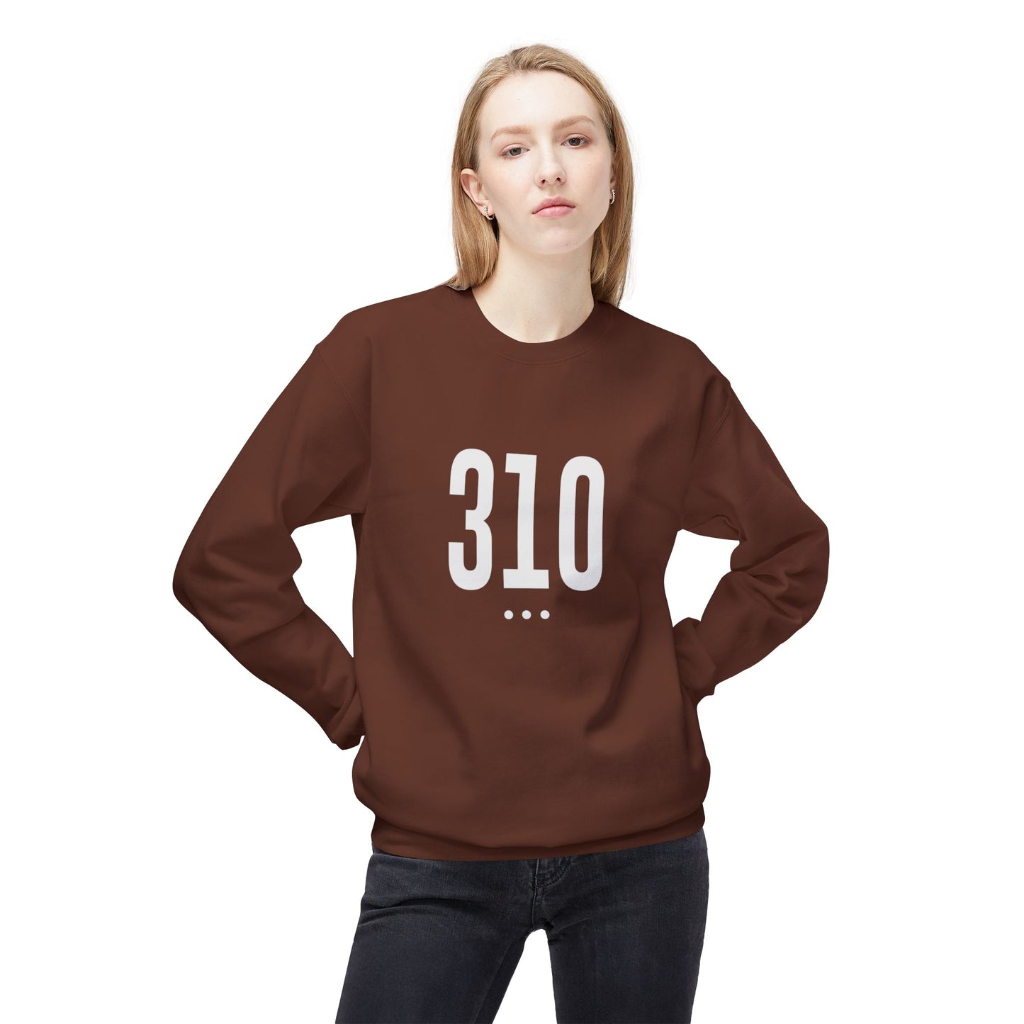 310 White Logo Front Unisex Crewneck Sweatshirt