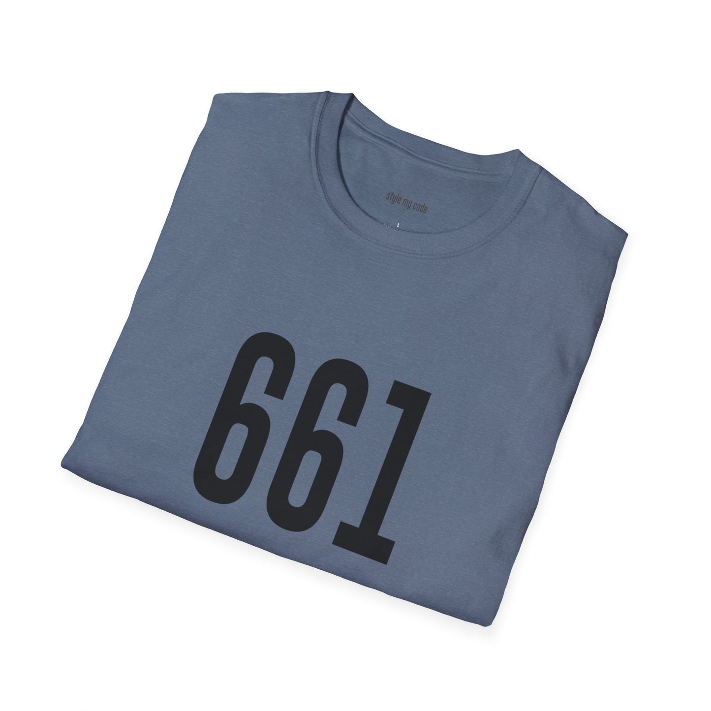 661 Unisex Black Logo Front Soft-style T-Shirt