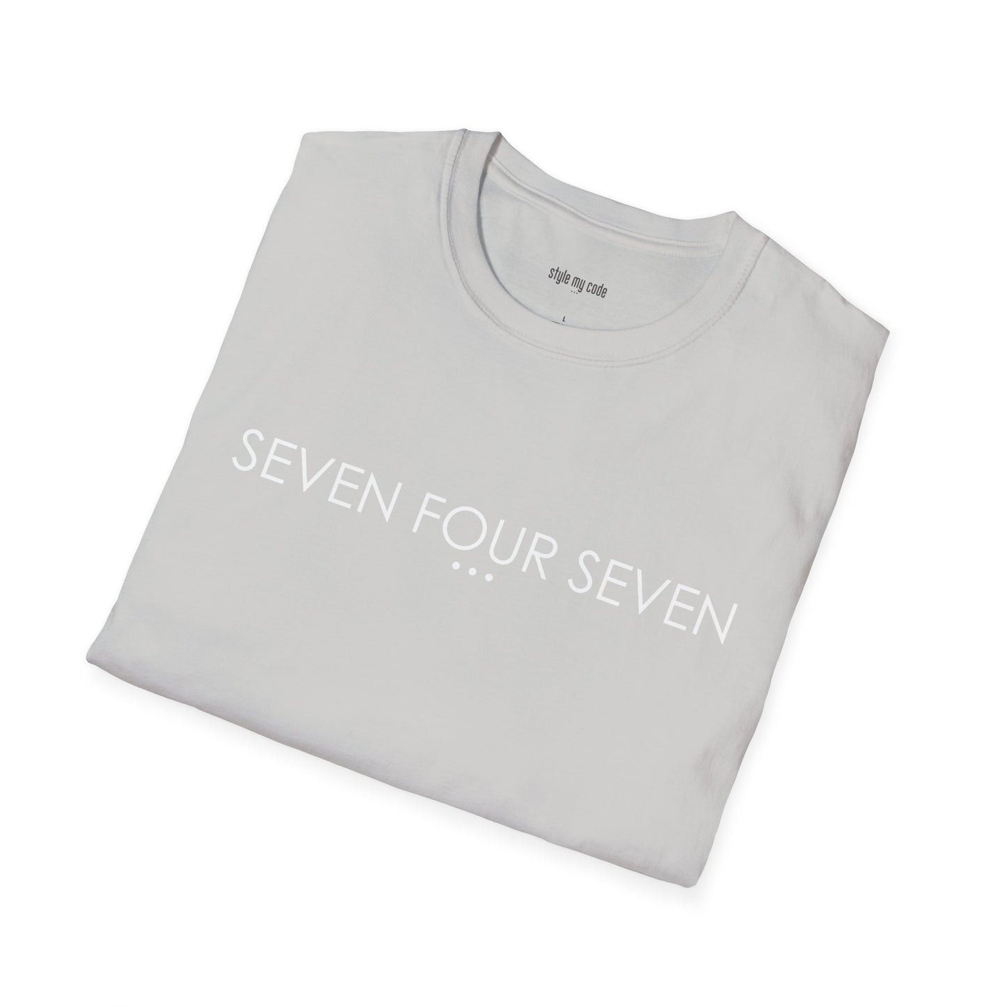 "SEVEN FOUR SEVEN" Design T-Shirt