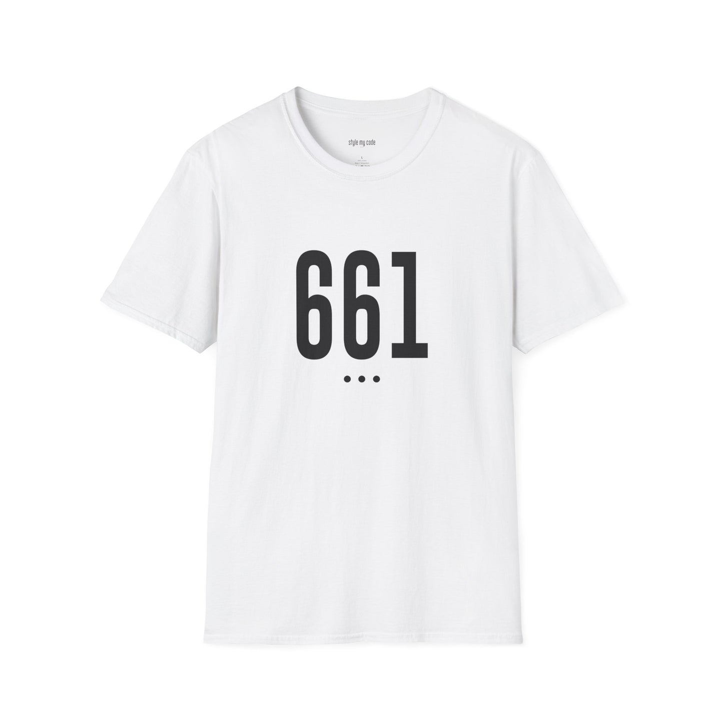 661 Unisex Black Logo Front Soft-style T-Shirt