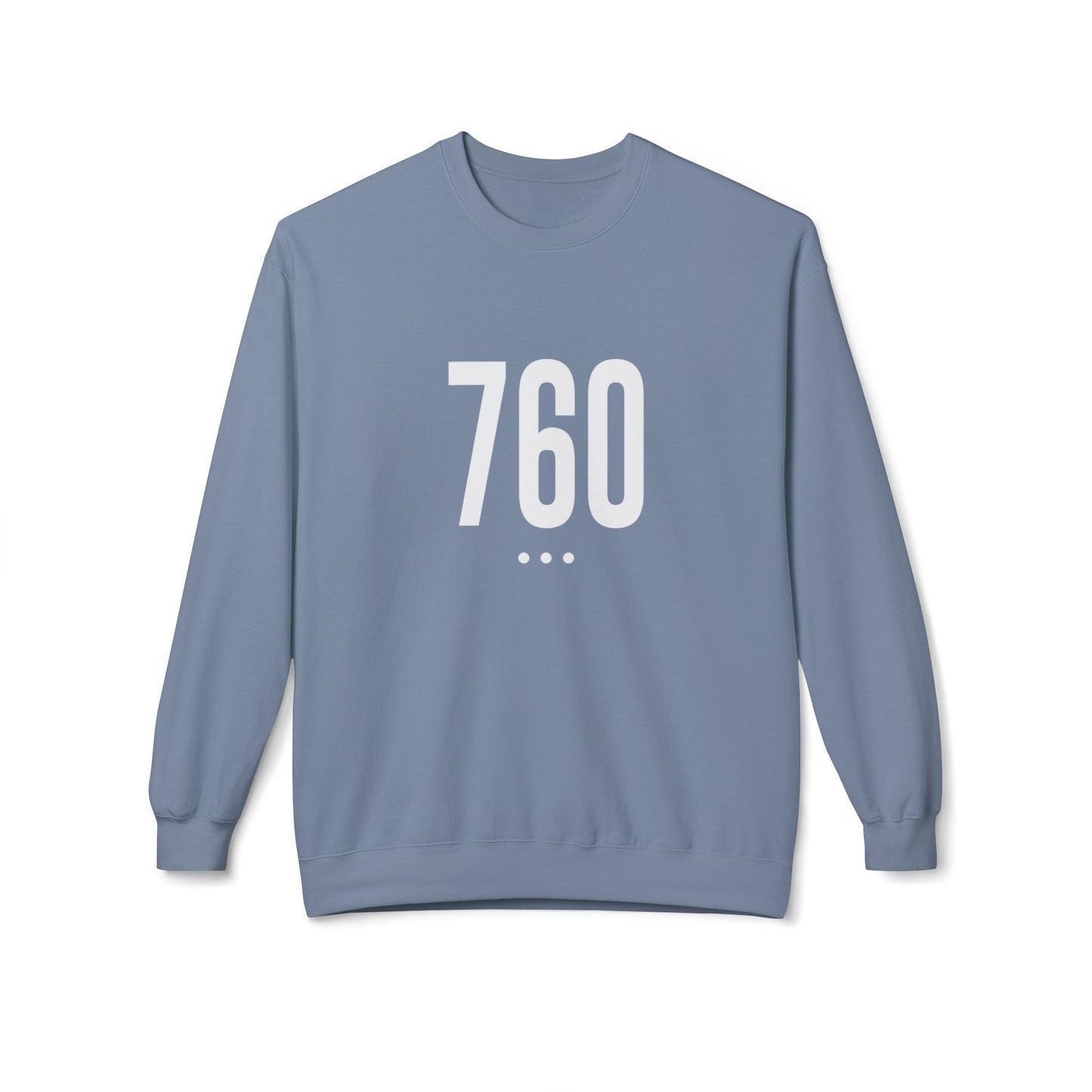 760 White Logo Front Unisex Crewneck Sweatshirt