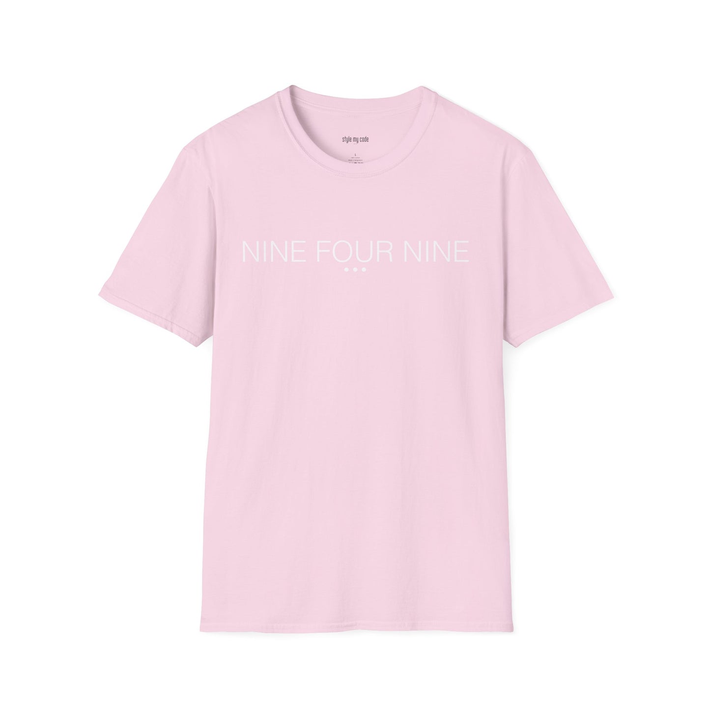 Minimalist Unisex Softstyle T-Shirt - "NINE FOUR NINE"