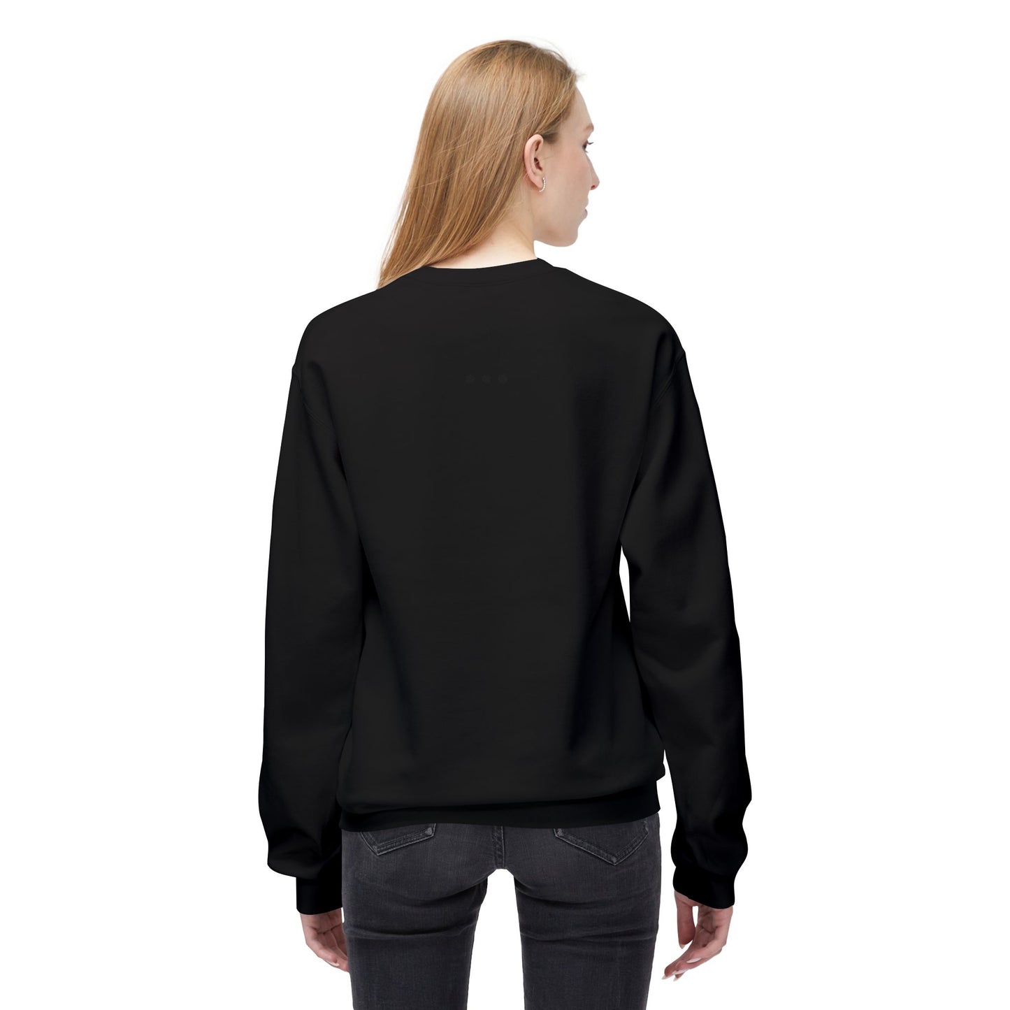 661 Unisex Black Logo Front Crewneck Sweatshirt