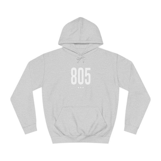 805 White Logo Front Unisex Hoodie