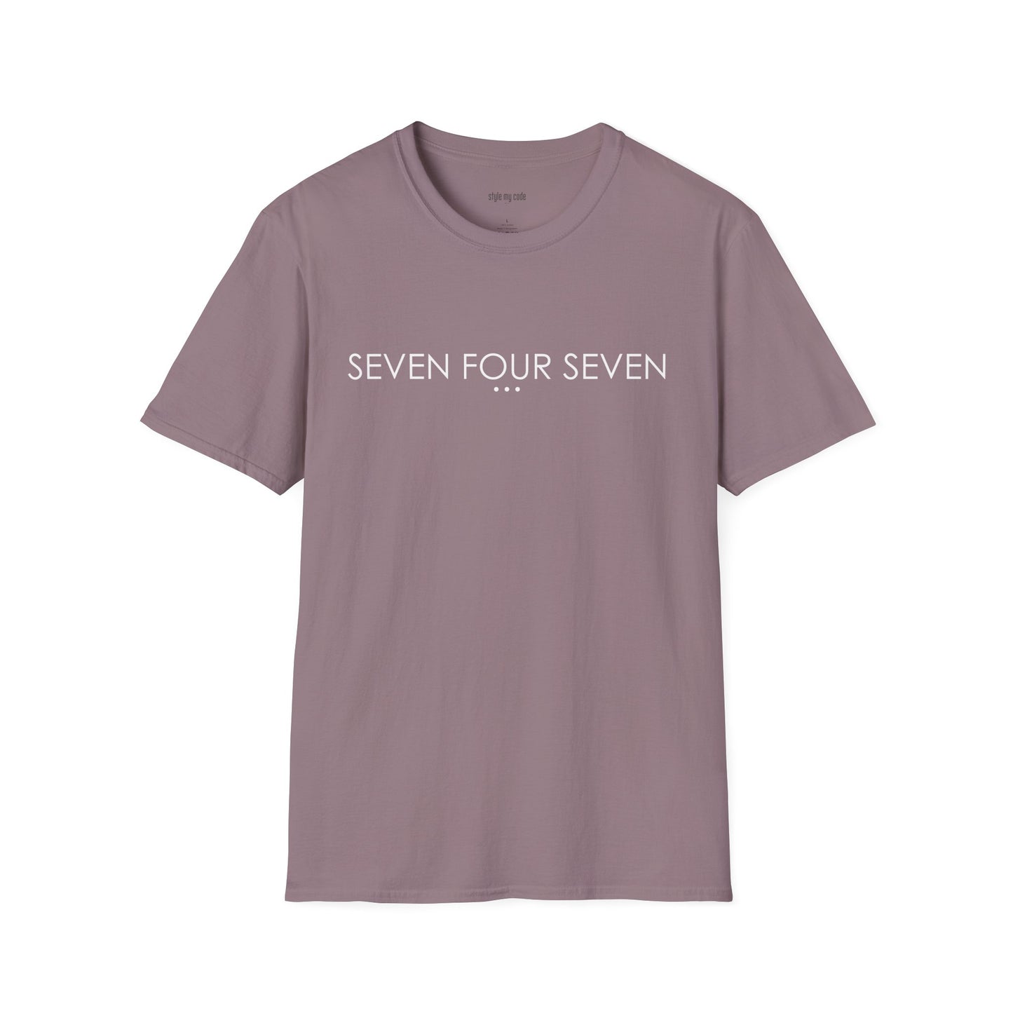 "SEVEN FOUR SEVEN" Design T-Shirt