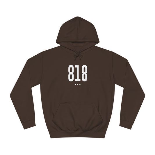 818 White Logo Front Unisex Hoodie