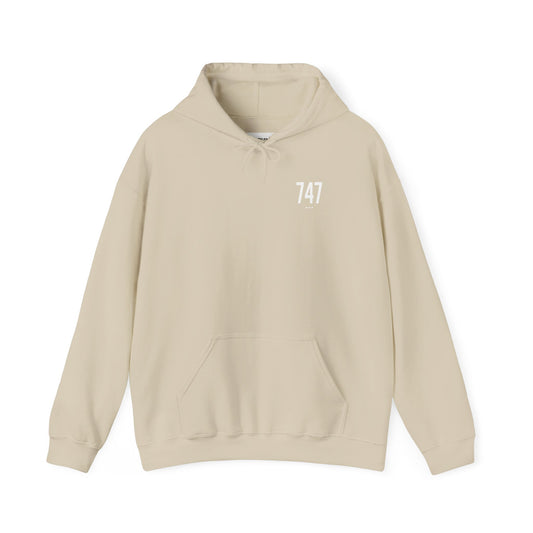 747 White Logo Hoodie