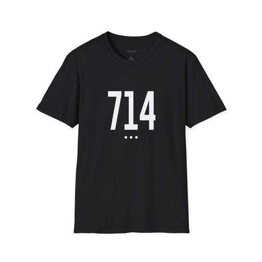 714 White Logo Front T-Shirt