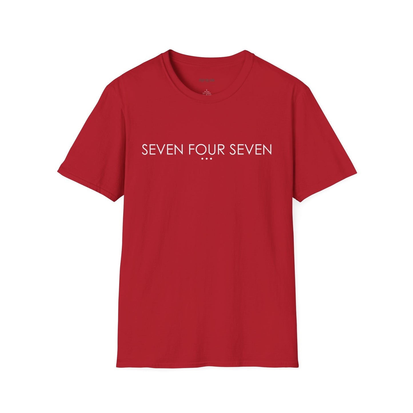 "SEVEN FOUR SEVEN" Design T-Shirt