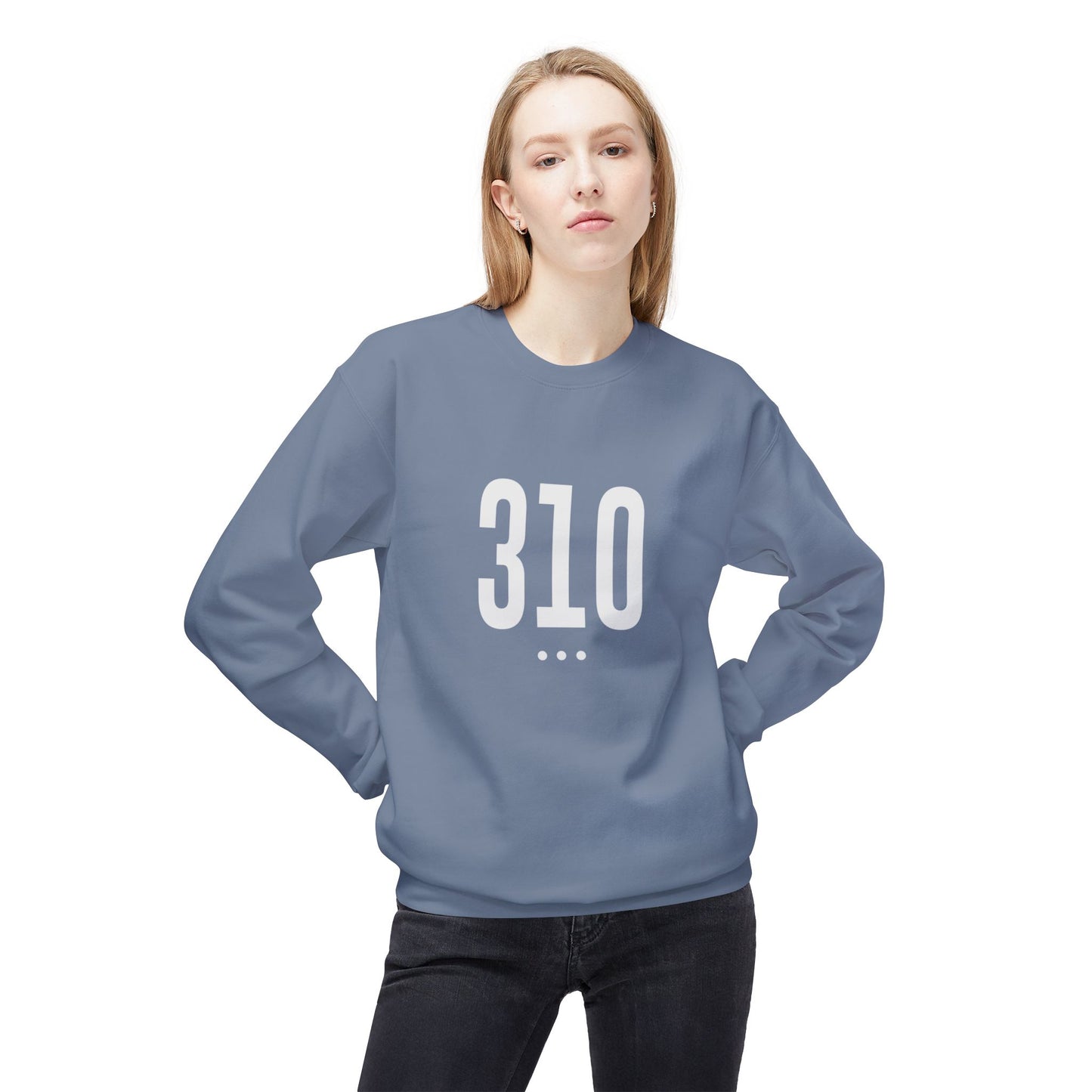 310 White Logo Front Unisex Crewneck Sweatshirt