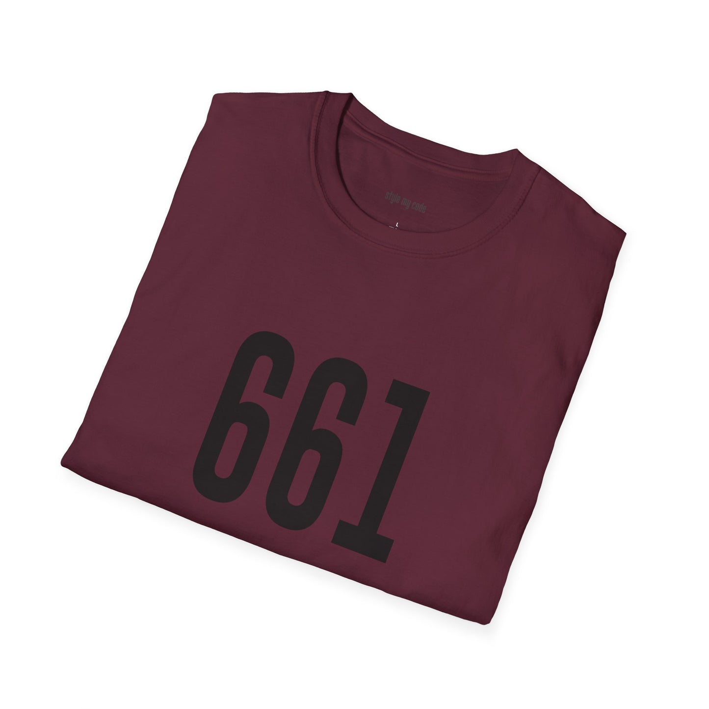 661 Unisex Black Logo Front Soft-style T-Shirt