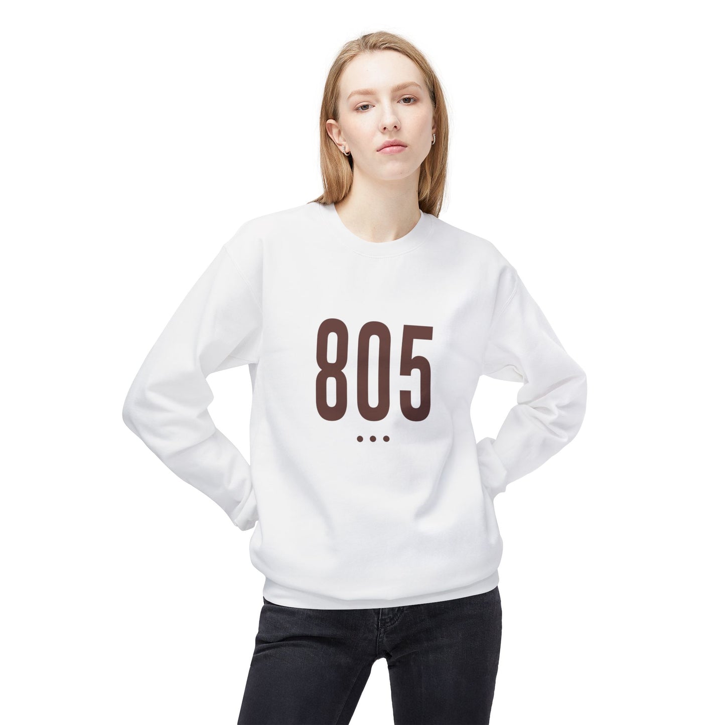 805 Logo Front Unisex Crewneck Sweatshirt