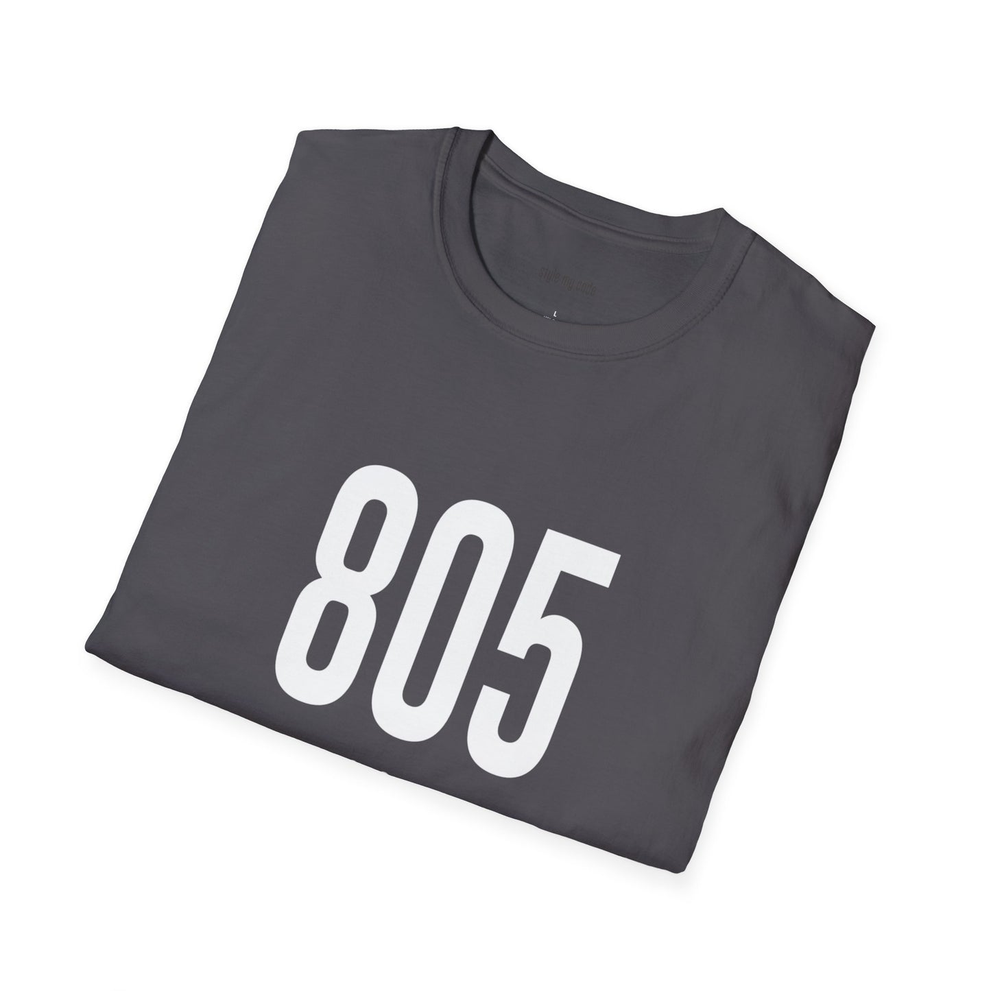 805 White Logo Front Unisex Soft-style T-Shirt