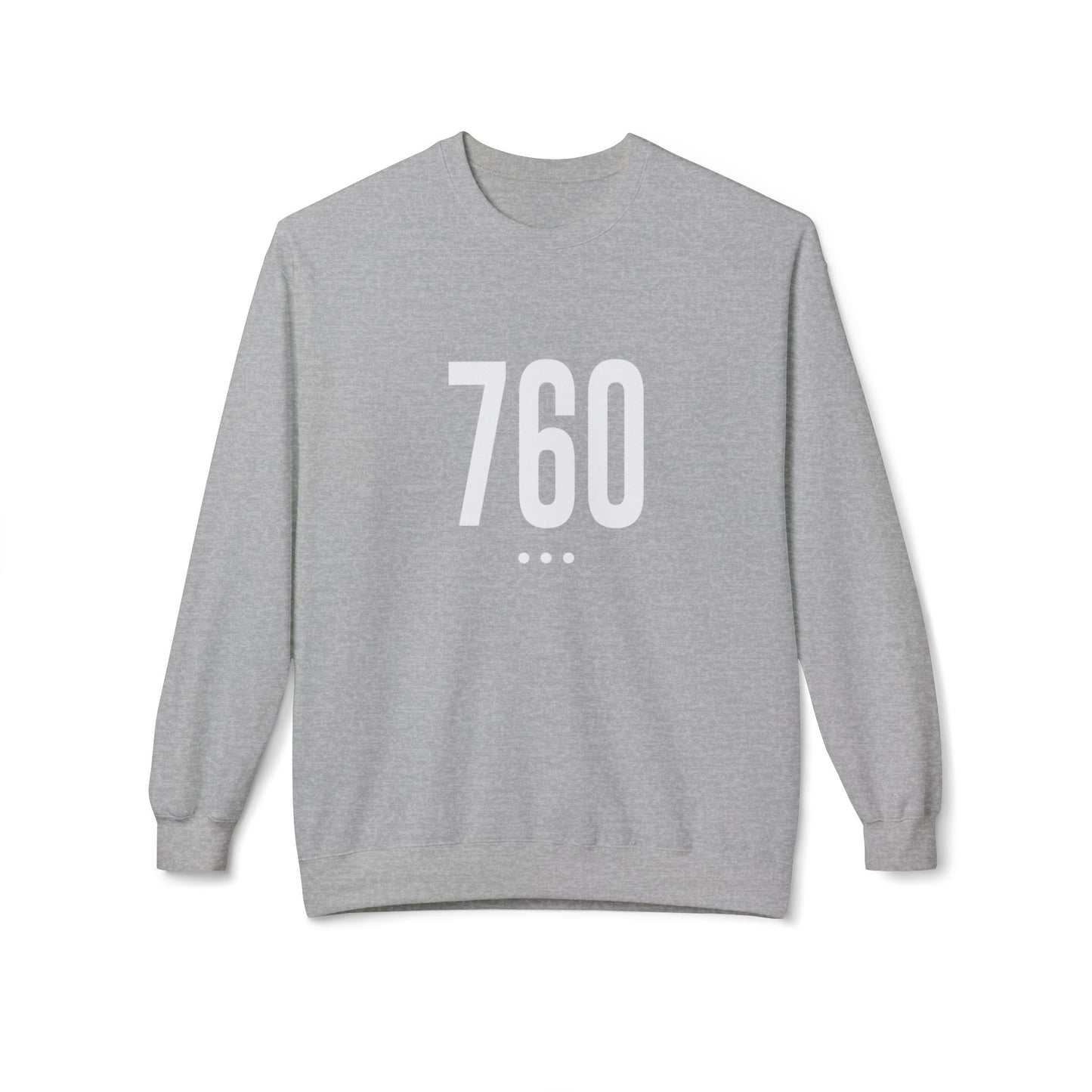 760 White Logo Front Unisex Crewneck Sweatshirt