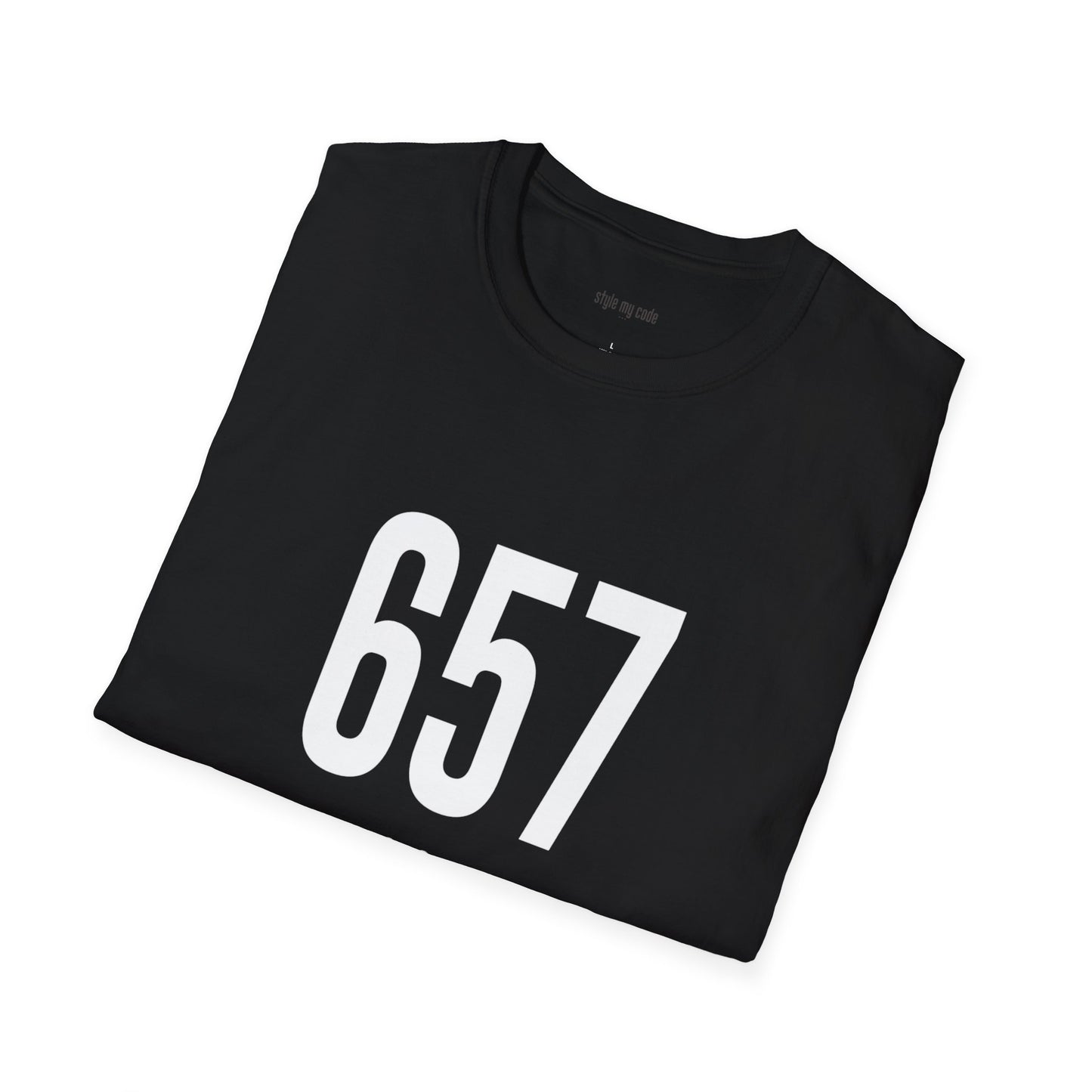 657 White Logo Front Unisex Soft-style T-Shirt