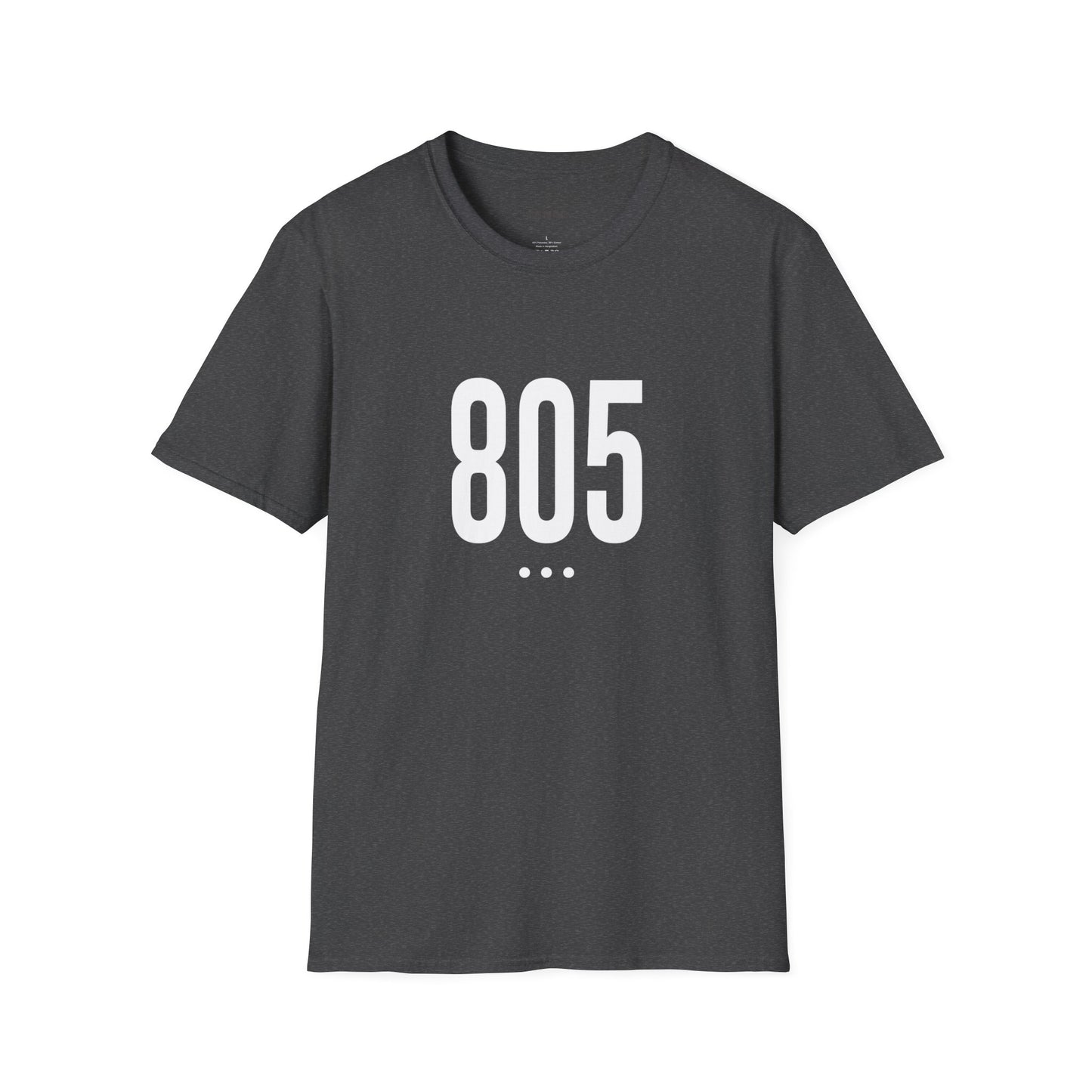 805 White Logo Front Unisex Soft-style T-Shirt