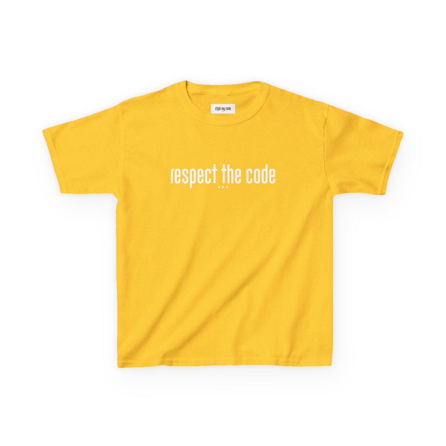 "Respect the Code" white - Kid's Unisex Trendy Tee