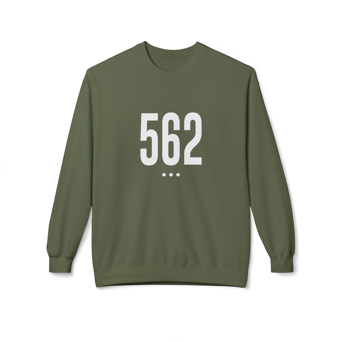 562 White Logo Front Unisex Crewneck Sweatshirt