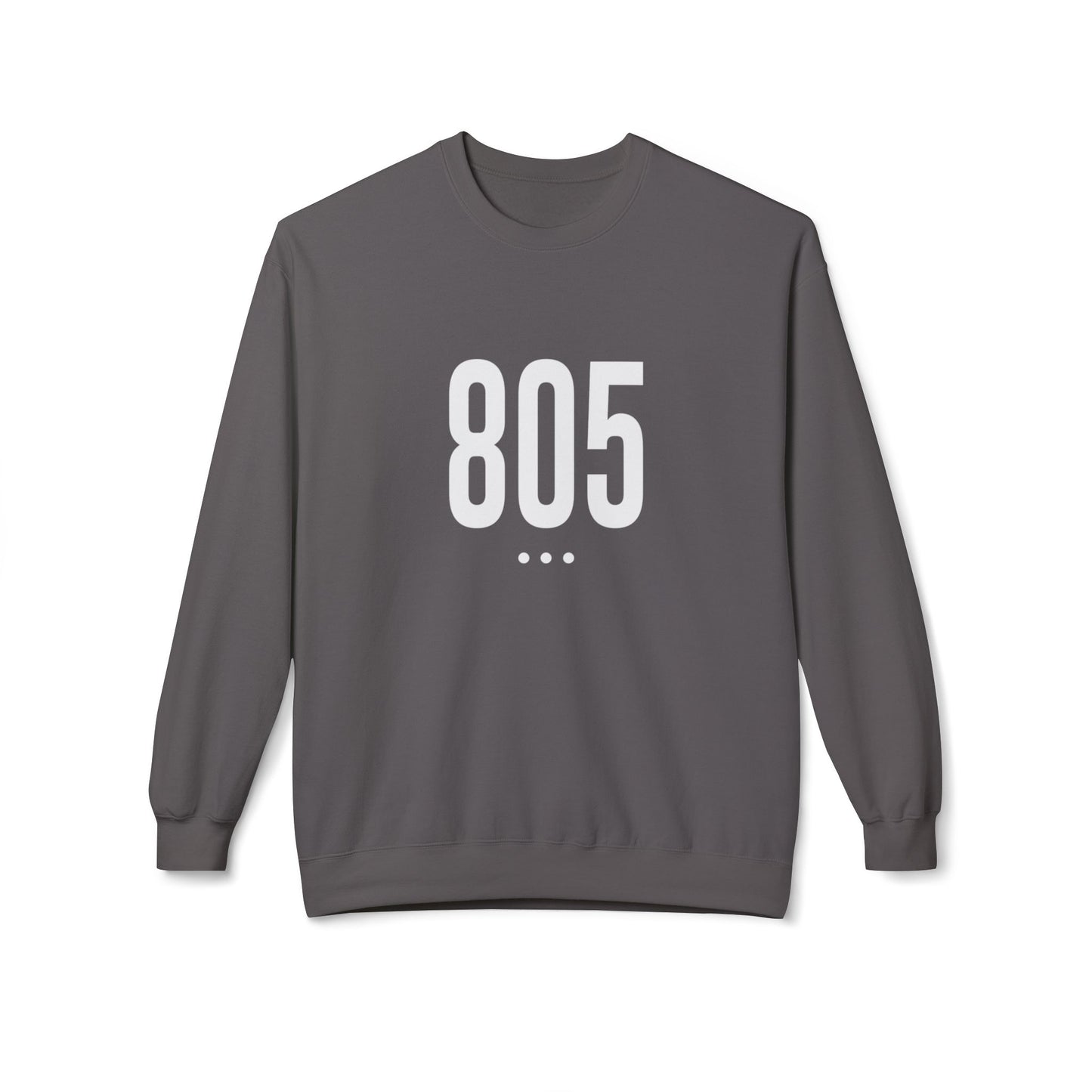 805 White Logo Front Unisex Crewneck Sweatshirt