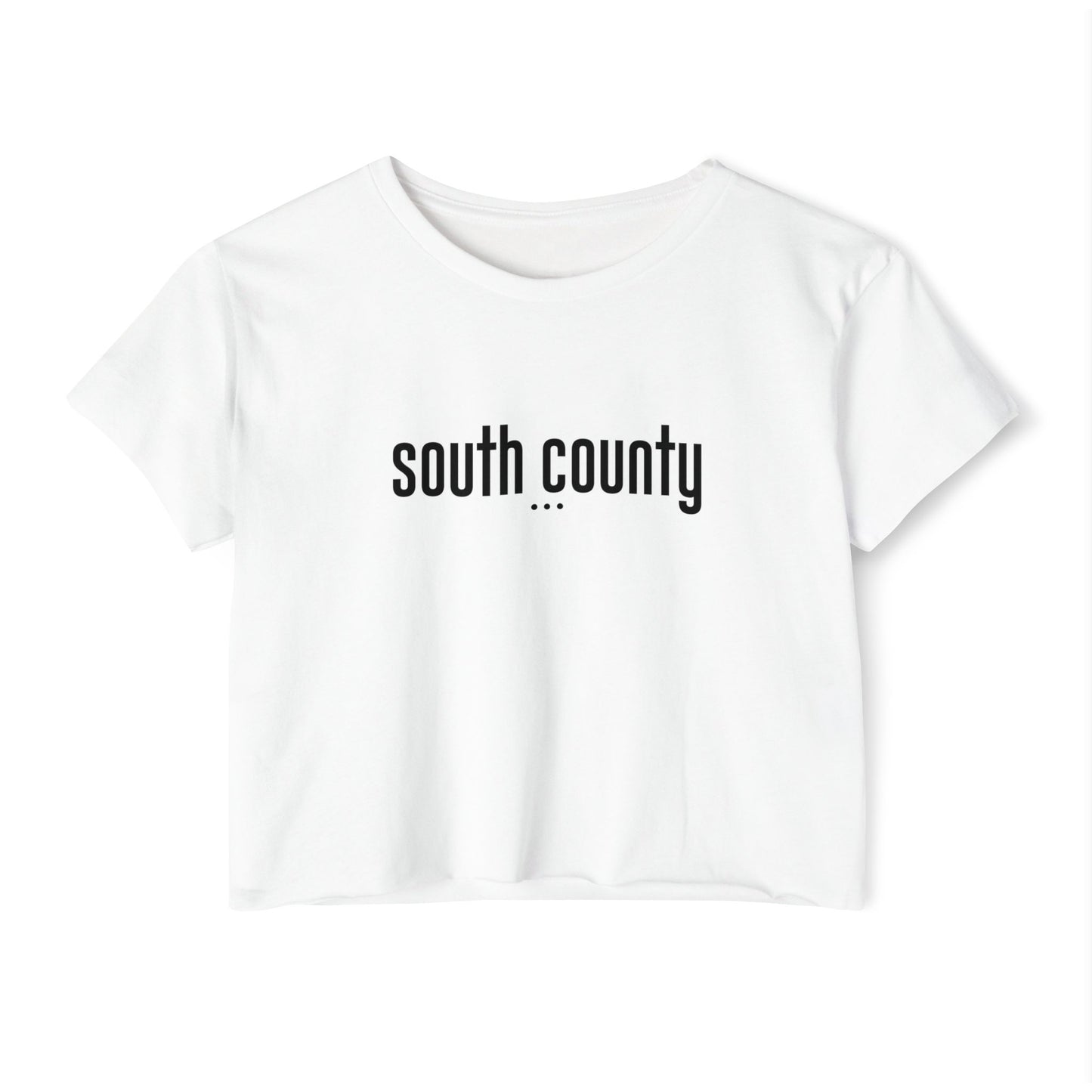 Trendy Women's Festival Crop Top - 'South County' Graphic Tee for Summer Vibes