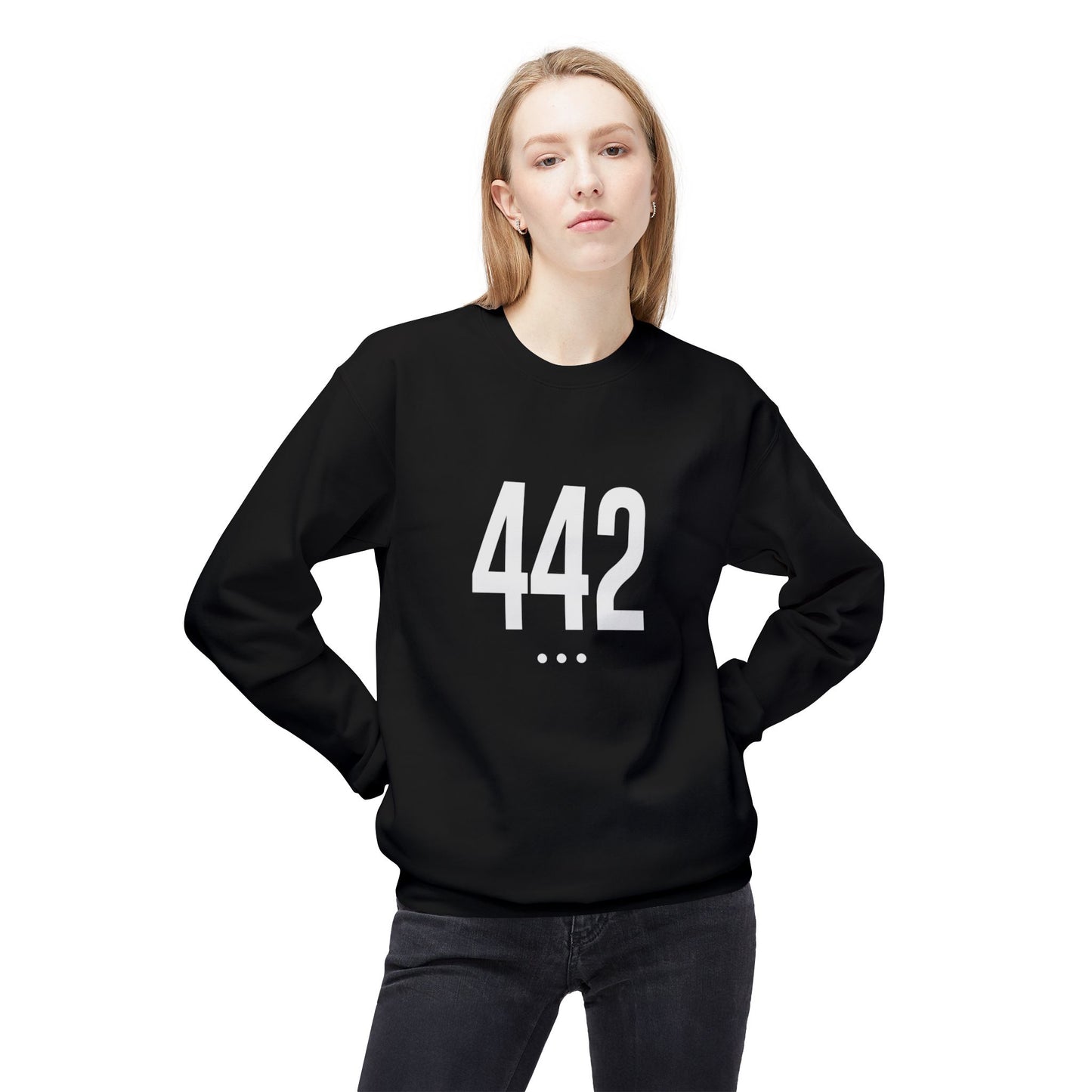 442 White Logo Front Unisex Crewneck Sweatshirt