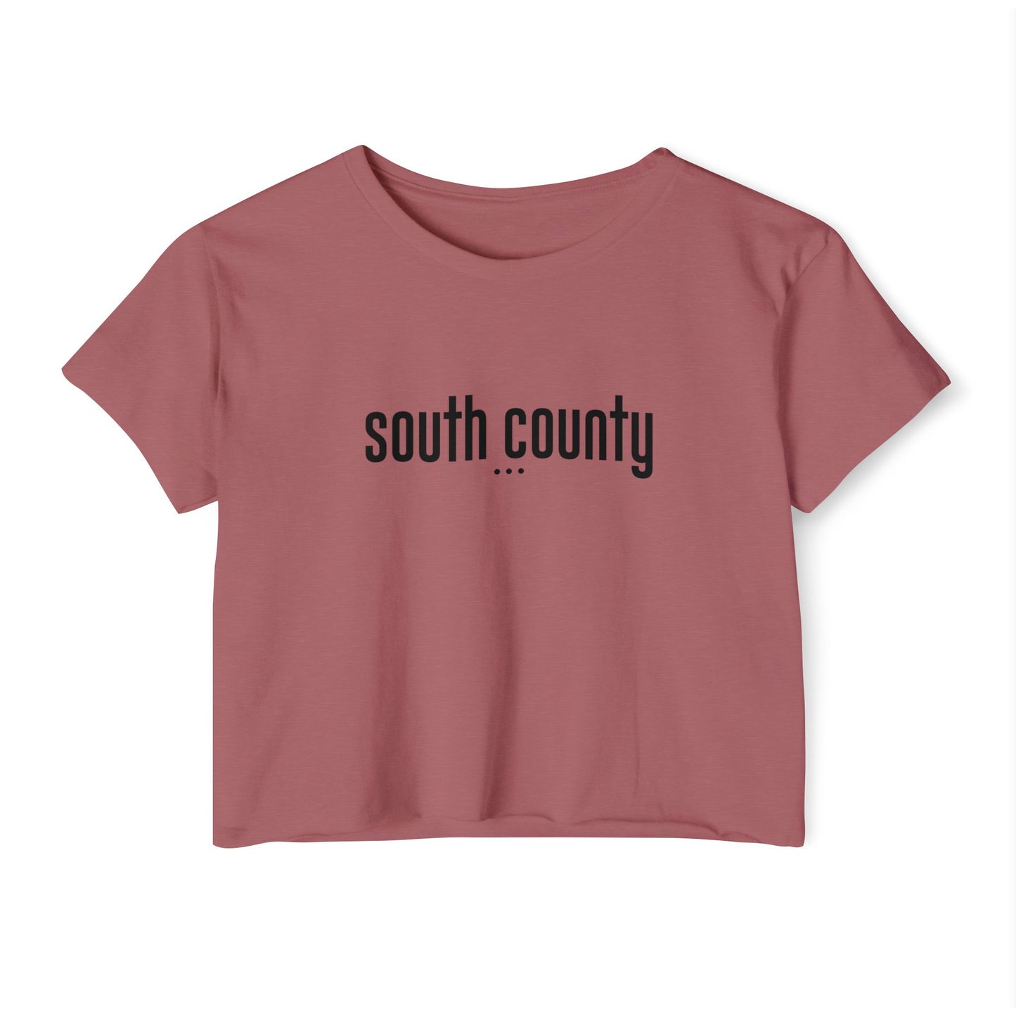 Trendy Women's Festival Crop Top - 'South County' Graphic Tee for Summer Vibes