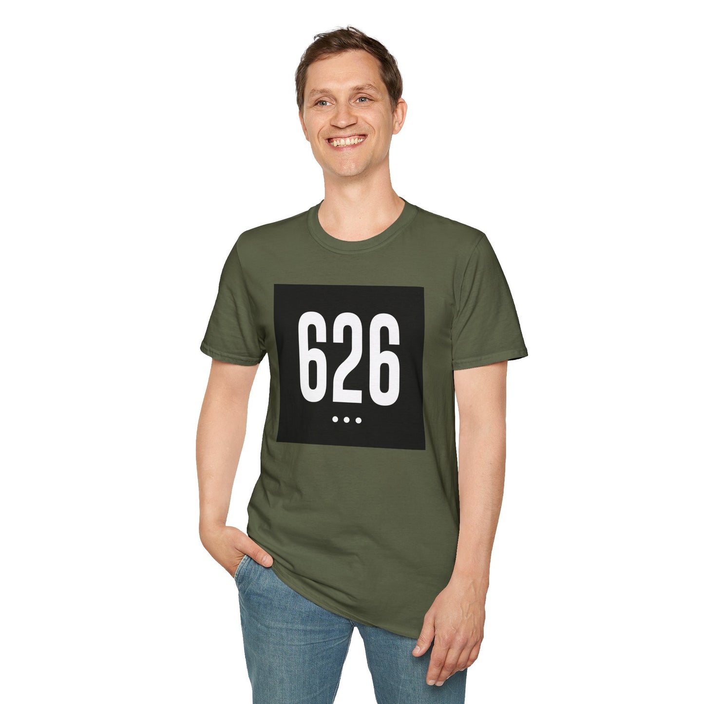 626 White Logo Front Unisex Soft-style T-Shirt