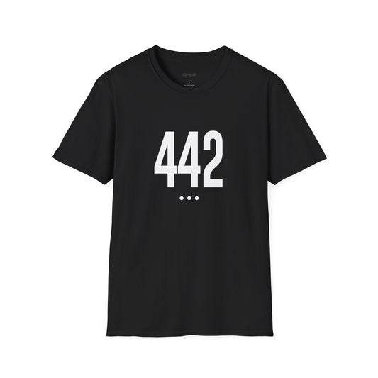 442 White Logo Front Unisex Softstyle T-Shirt