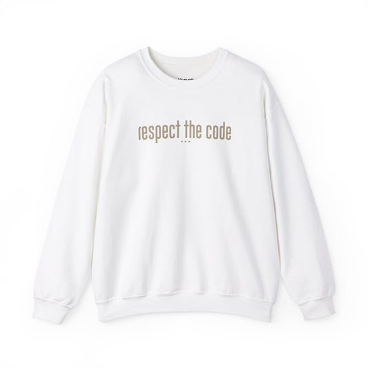 Tan "Respect the Code"  Crewneck Sweatshirt