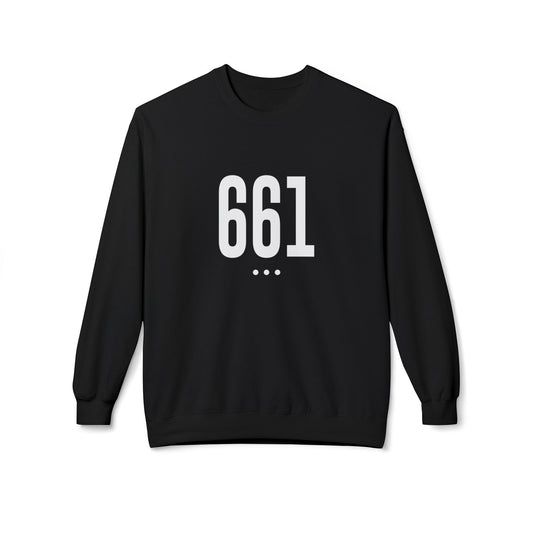 661 Unisex White Logo Front Crewneck Sweatshirt