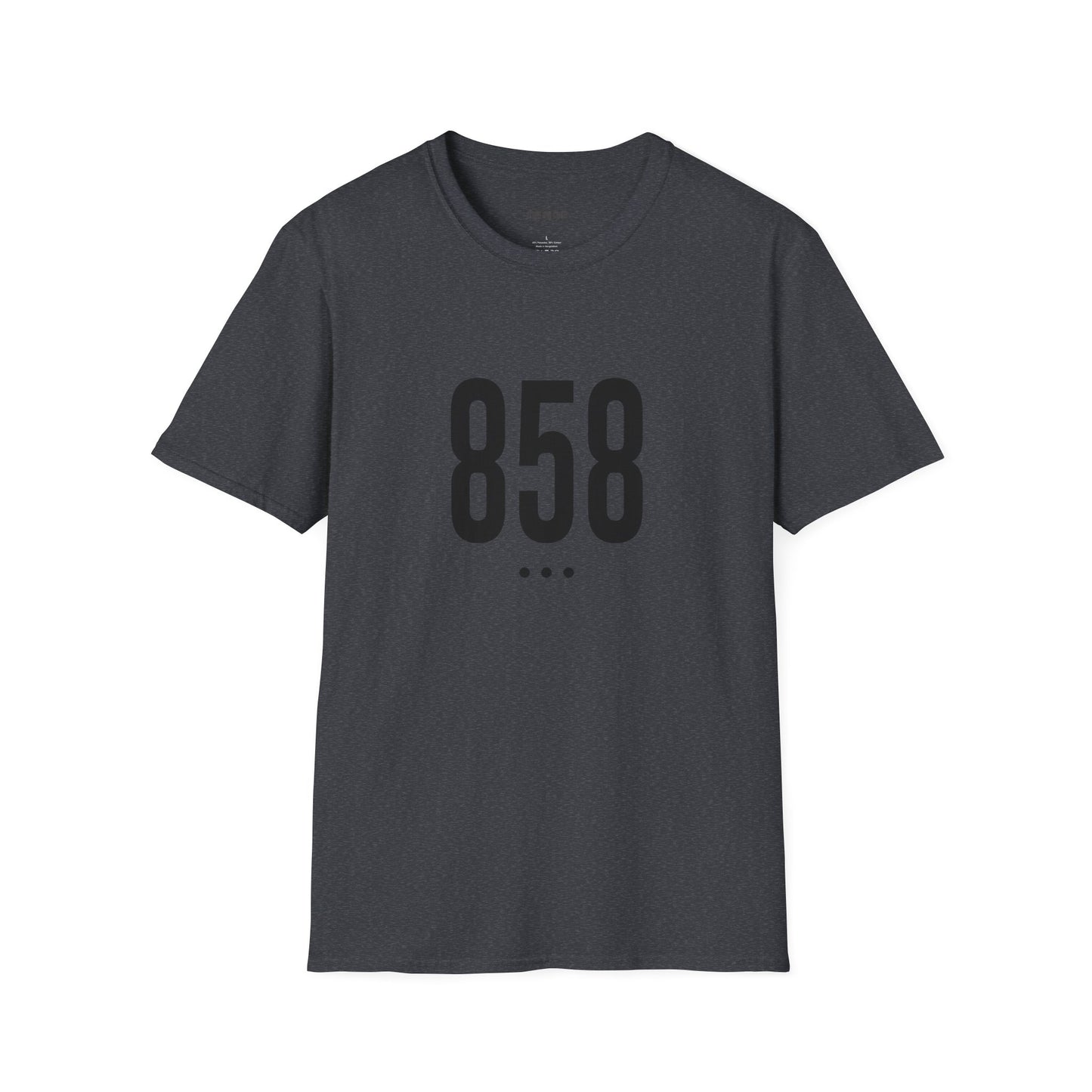 858 Black Logo Front Unisex Soft-style T-Shirt