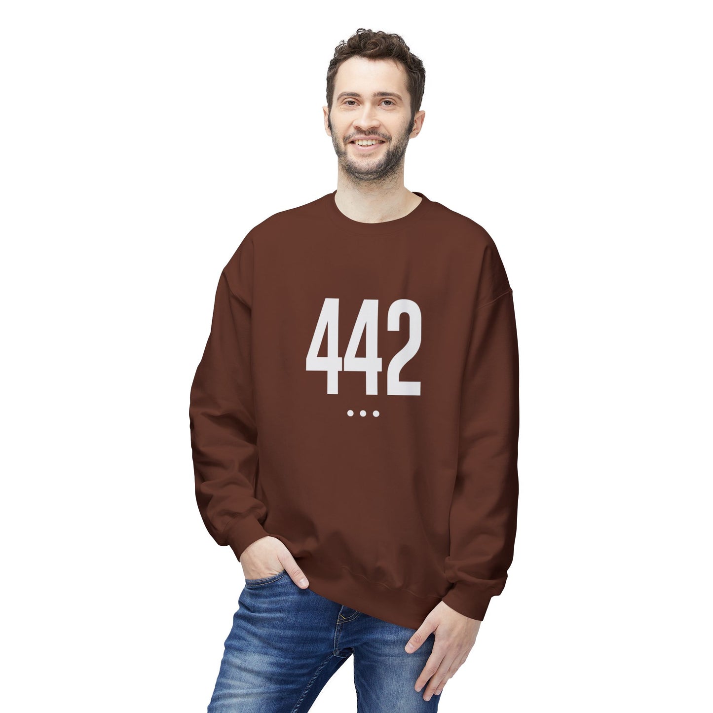 442 White Logo Front Unisex Crewneck Sweatshirt