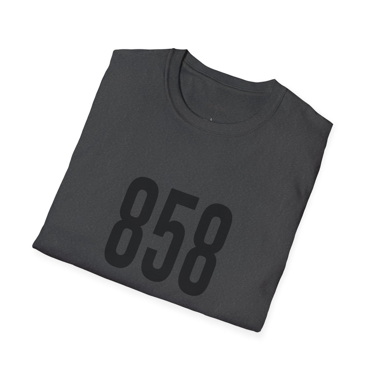 858 Black Logo Front Unisex Soft-style T-Shirt