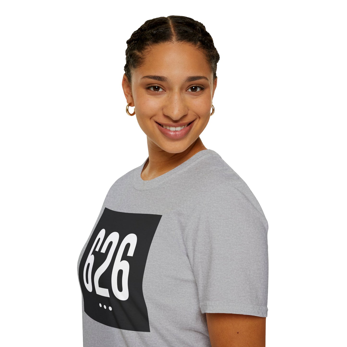 626 White Logo Front Unisex Soft-style T-Shirt