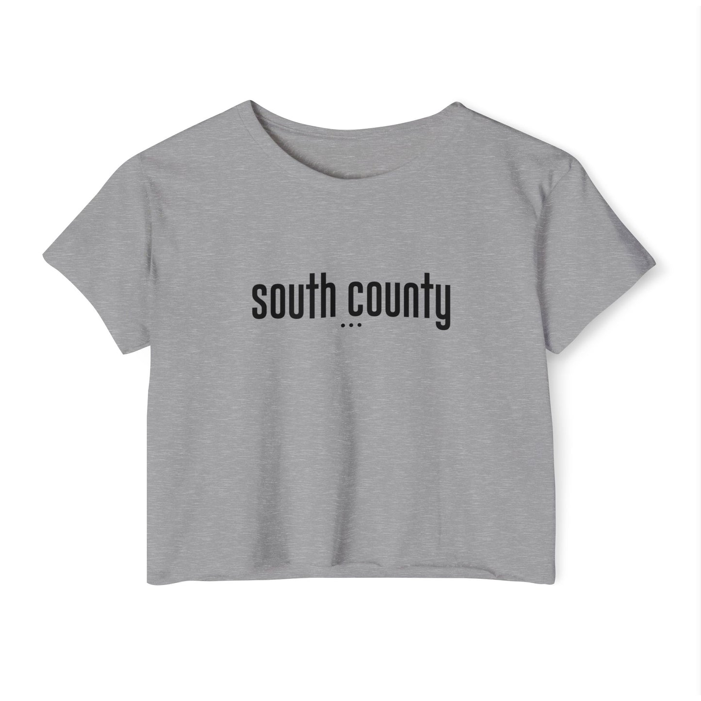 Trendy Women's Festival Crop Top - 'South County' Graphic Tee for Summer Vibes