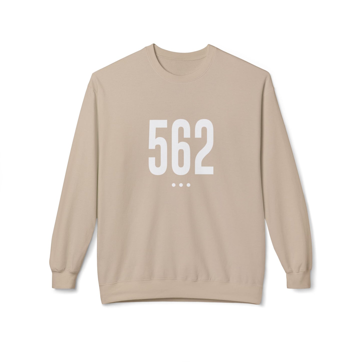 562 White Logo Front Unisex Crewneck Sweatshirt