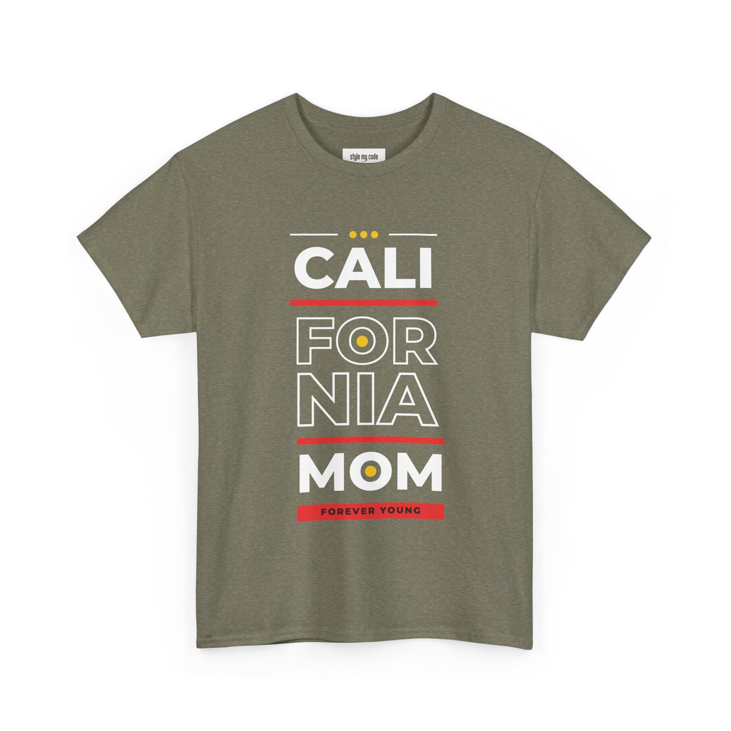 CALI FORNIA MOM Unisex Heavy Cotton Tee - Forever Young T-Shirt