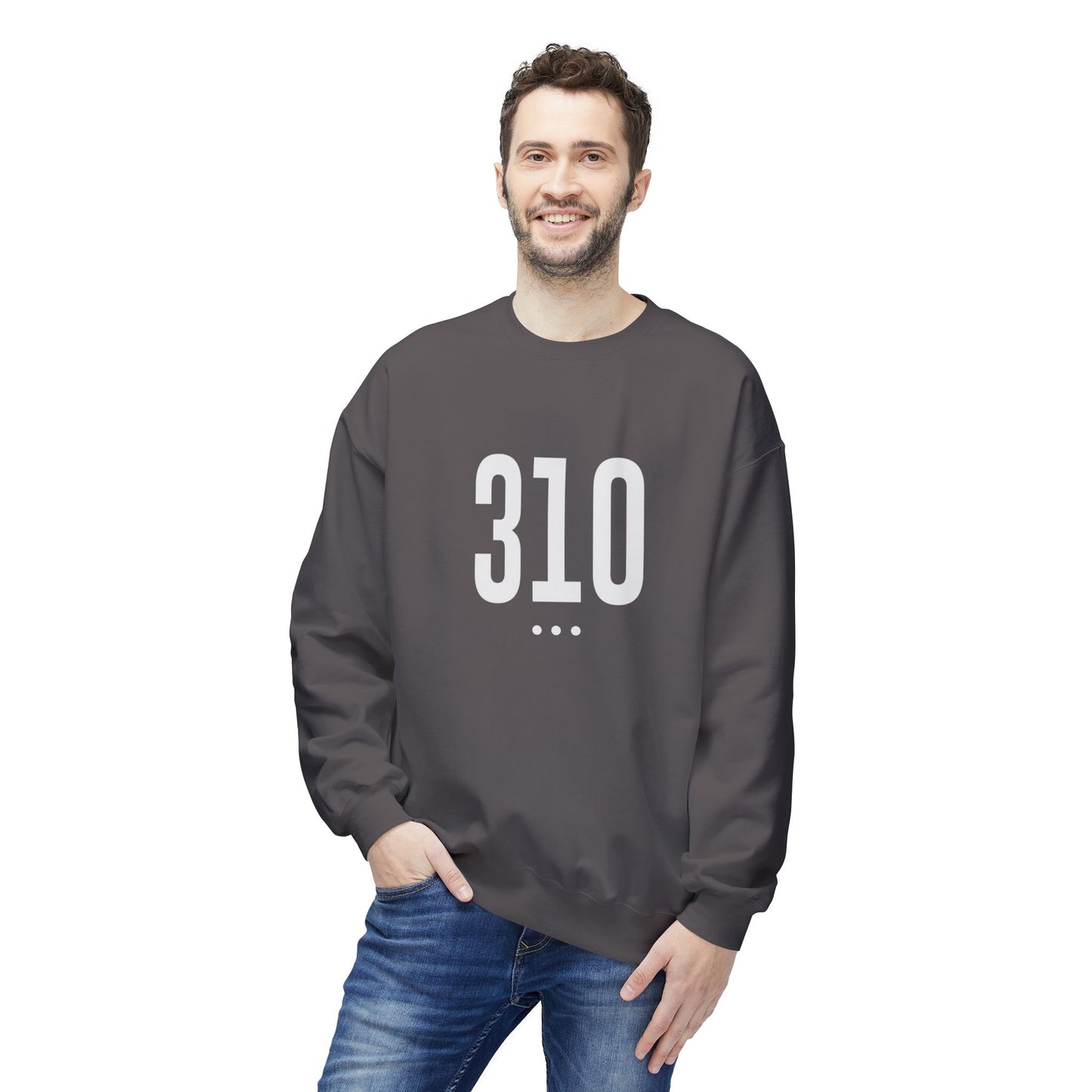 310 White Logo Front Unisex Crewneck Sweatshirt