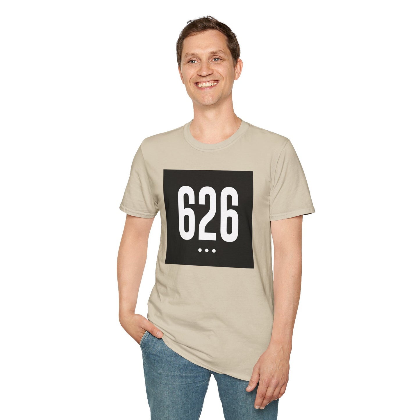 626 White Logo Front Unisex Soft-style T-Shirt