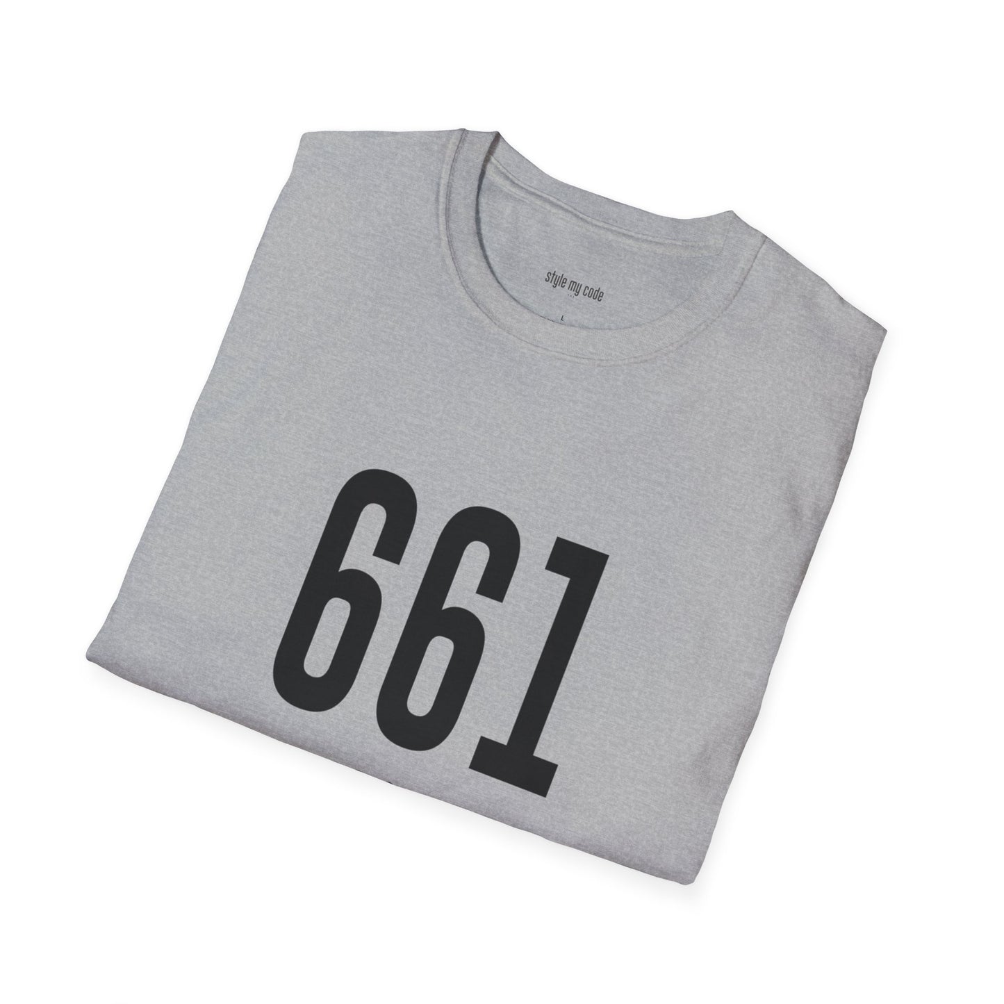 661 Unisex Black Logo Front Soft-style T-Shirt