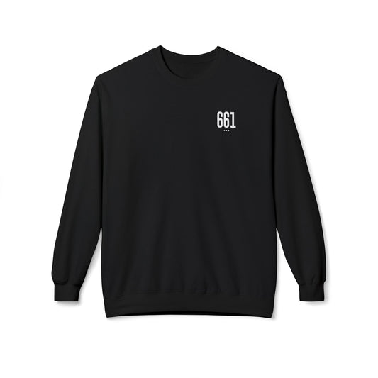 661 Unisex White Logo Crewneck Sweatshirt