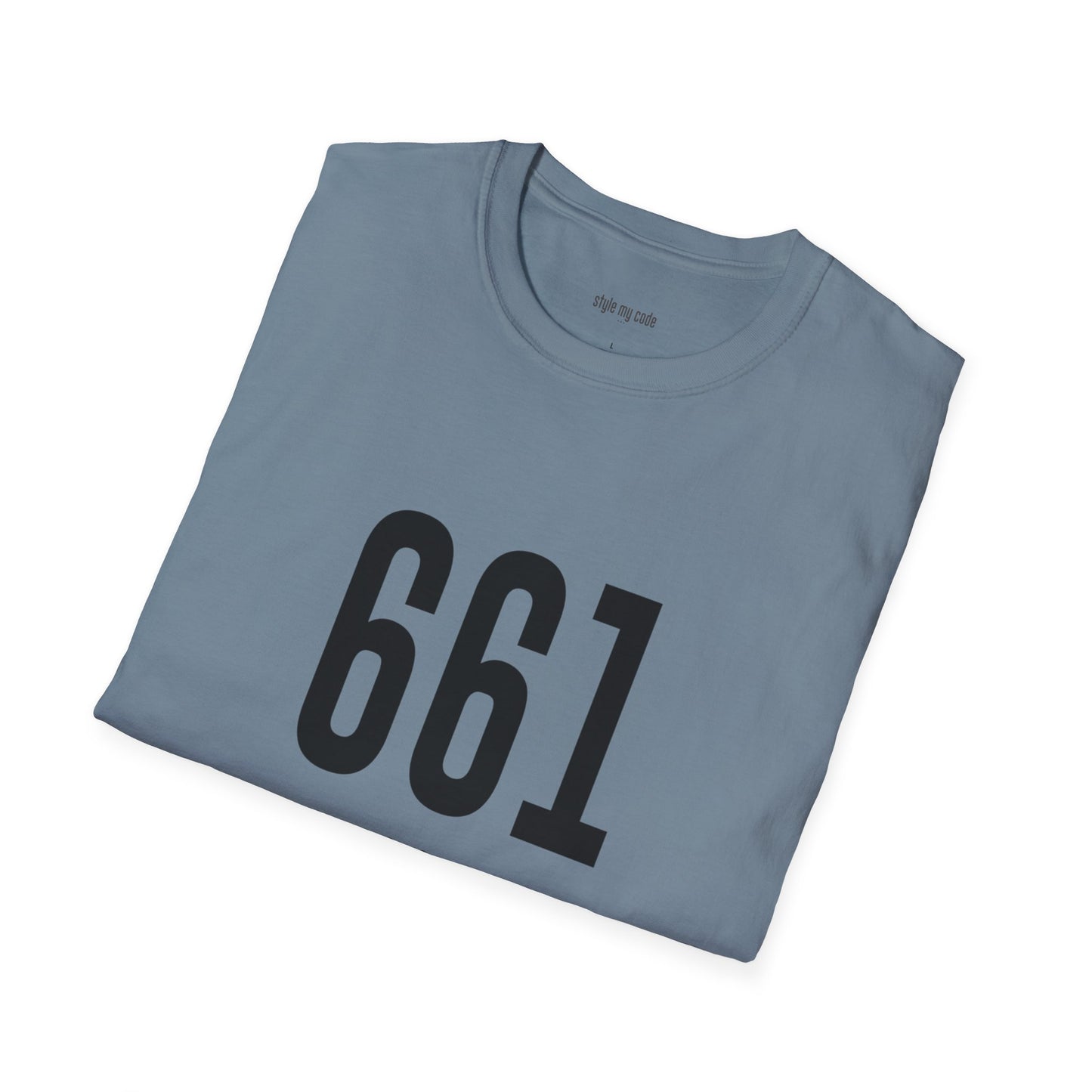 661 Unisex Black Logo Front Soft-style T-Shirt