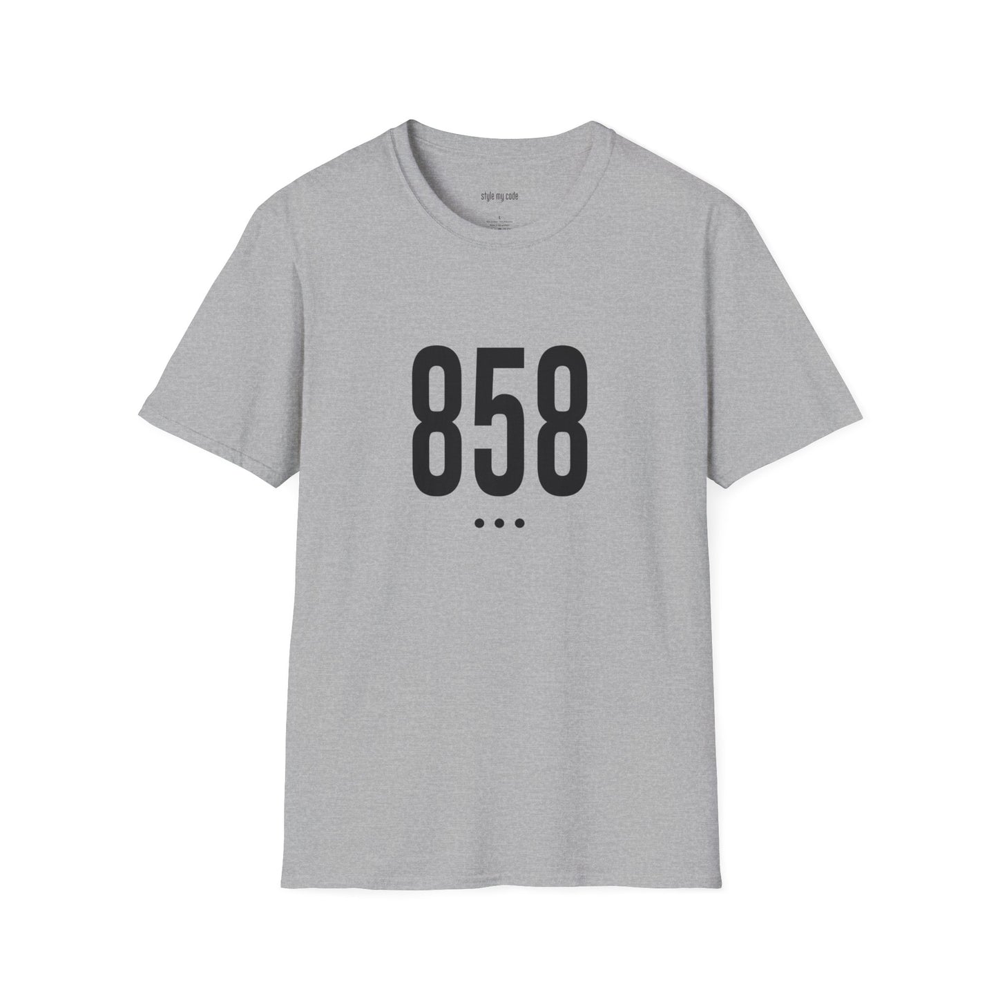 858 Black Logo Front Unisex Soft-style T-Shirt